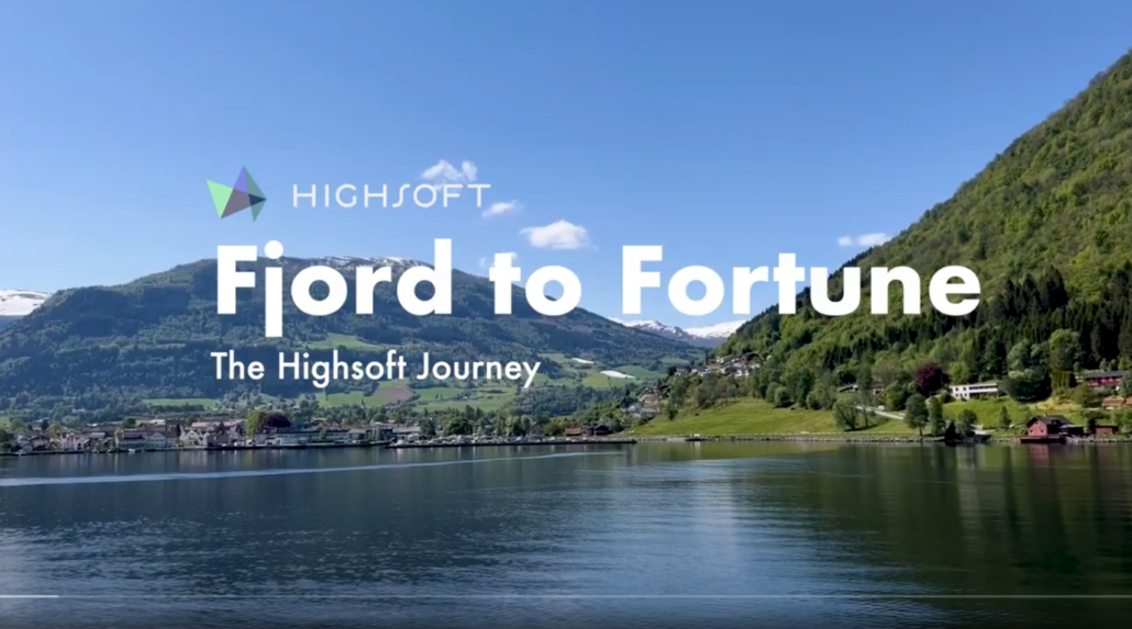 Screenshot av video - Fjord to Fortune - The Highsoft Journey